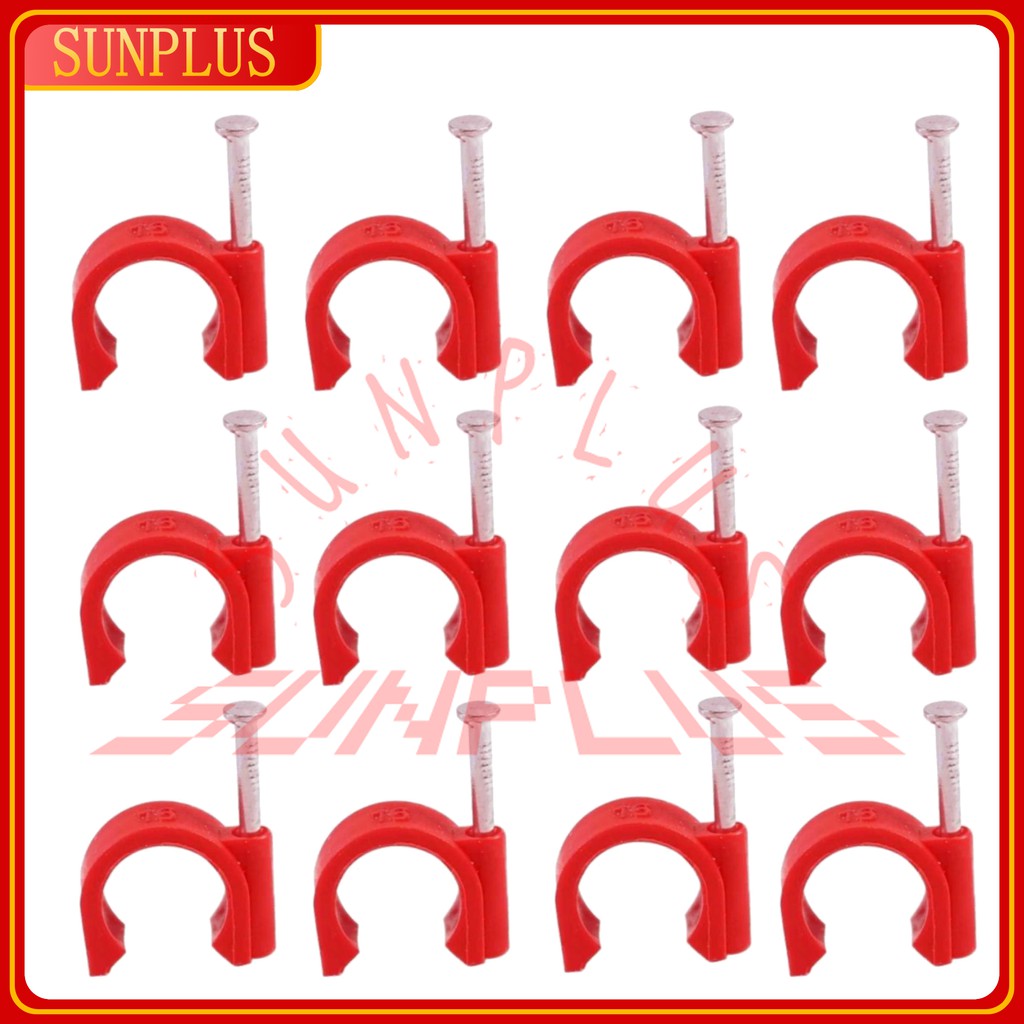 HD Sold per Box(100PCS) Orange PVC Clamp 1/2(BLUE/ORANGE)pipe clamp
