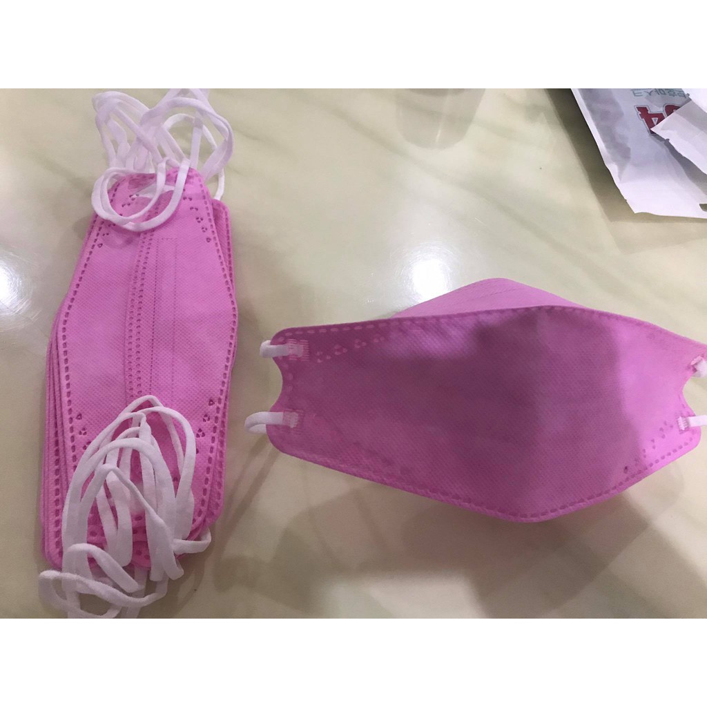 Pink Korean KF94 Disposable Face Mask, 10 pieces per pack Shopee