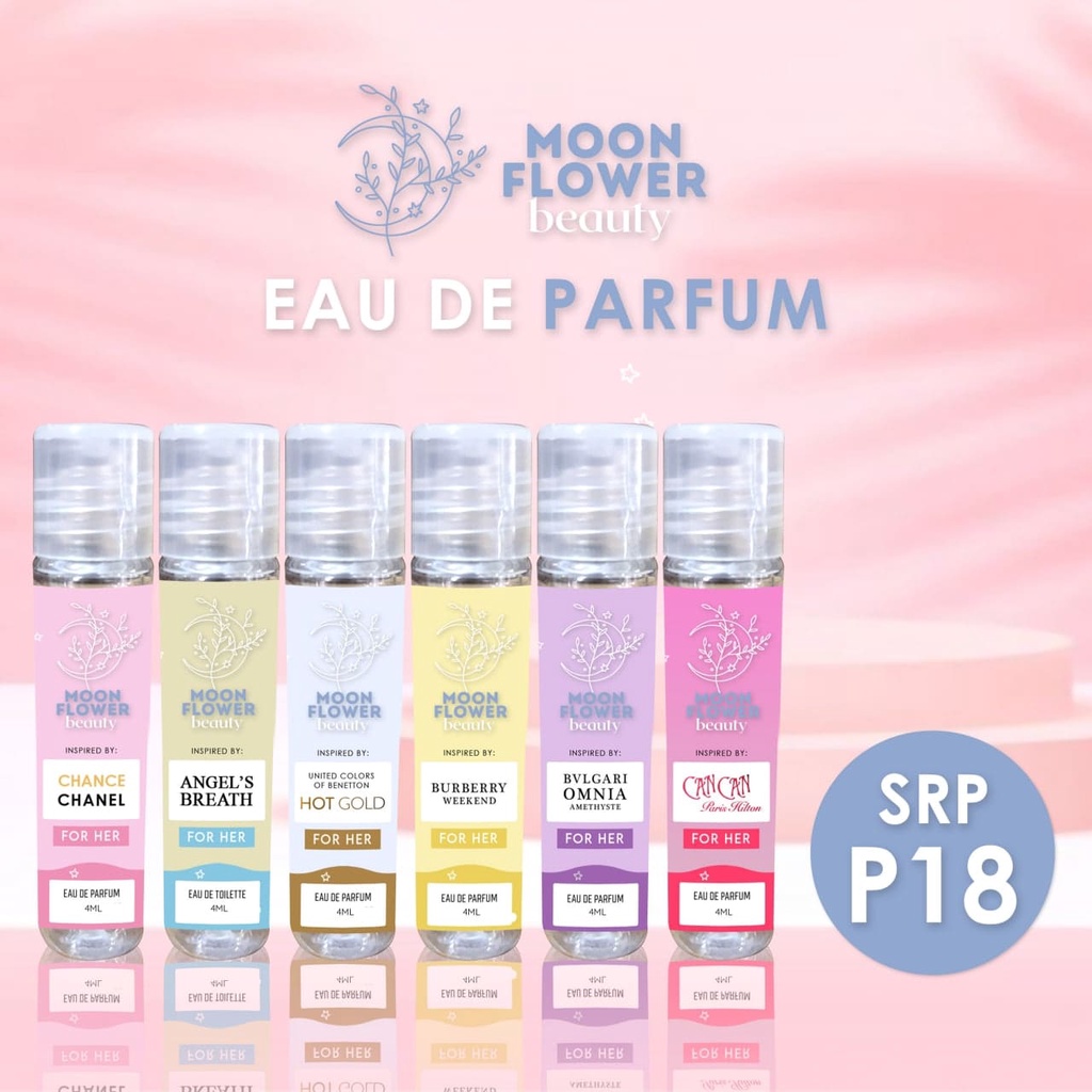 Moon Flower Moonflower Beauty Oil Based Perfume For HIM & HER 4ml (RANDOM SCENTS) Shopee