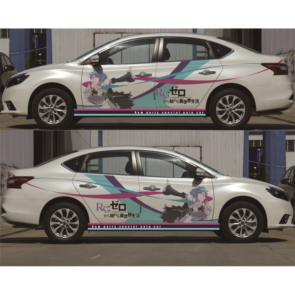 Anime ITASHA Rei Car wrap Door Side Stickers Fit With Any Cars Vinyl