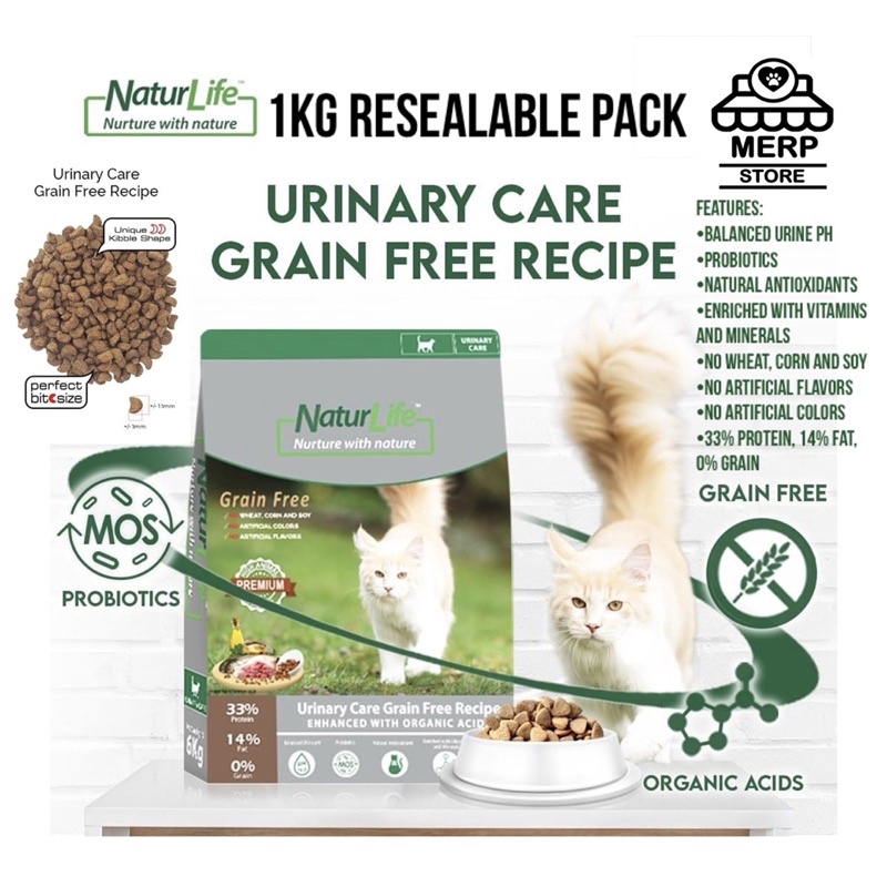 Naturlife Urinary Care Cat Food 1kg Grain Free Recipe Shopee Philippines
