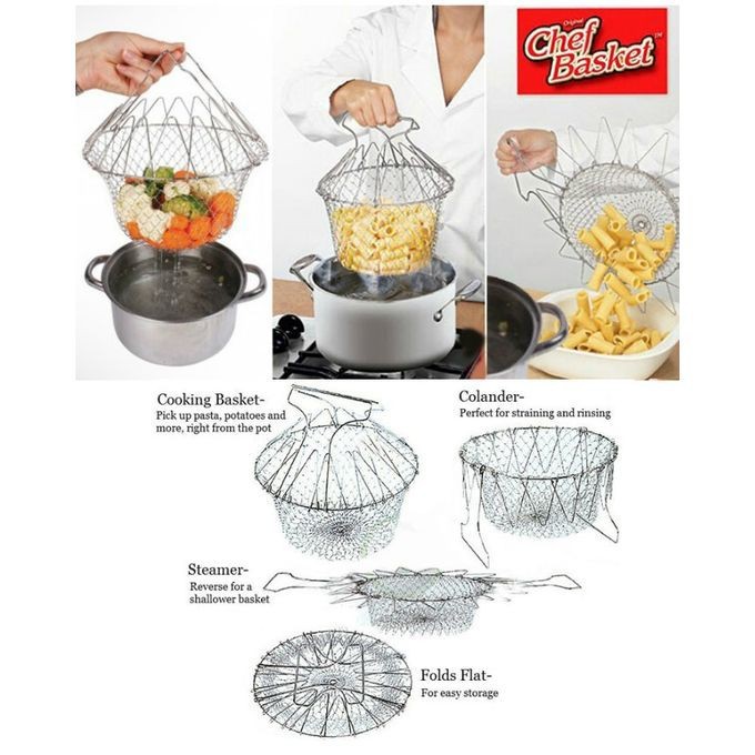 Baket Strainer 12inMagic Basket Strainer , Vegetable Drainer, Pasta