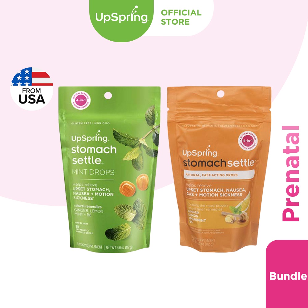 Upspring Stomach Settle, Pregnancy Nausea Relief Drops (Lemon Ginger