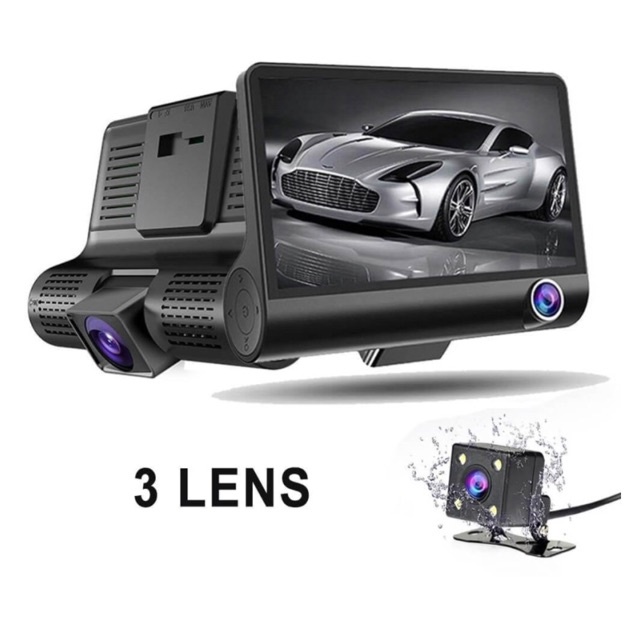 Dash Cam Car Camera Mirror 3 LENS HD 1080P Video Recorder 3 Lens Switch