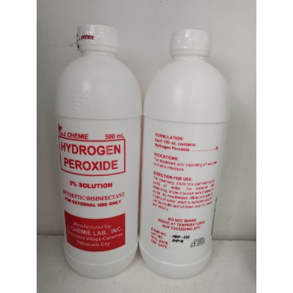 Hydrogen Peroxide 3 500mL/1Liter Shopee Philippines