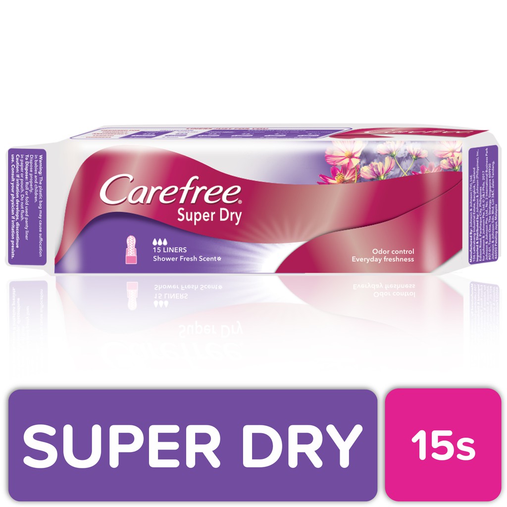Carefree Super Dry Panty Liners 15s Shopee Philippines