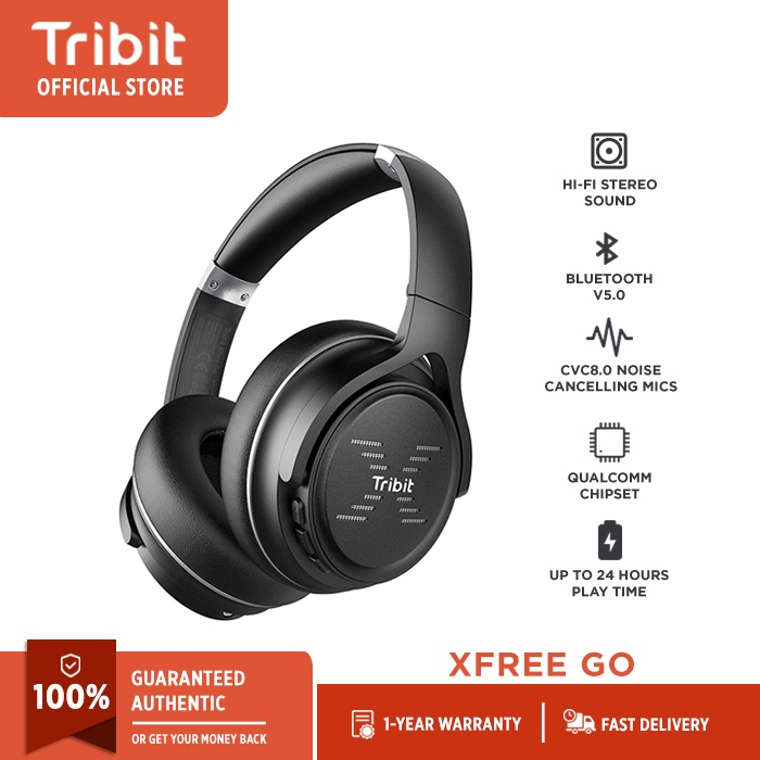 Tribit Xfree Go Bluetooth Headphones, Wireless Headphones Over Ear with