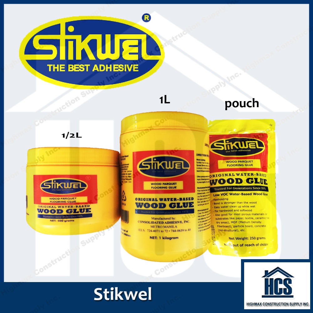 Stikwel Wood Parquet Flooring Glue (Size 250g, 500g, and 1kg) Shopee