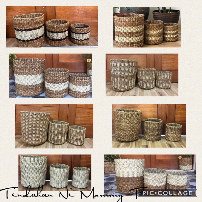 Native Pandan Planter Basket Set of 3 Shopee Philippines