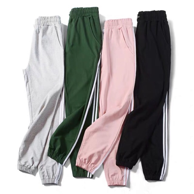 Korean Cotton Two Stripe track pants / Jogger pants (2532) Shopee