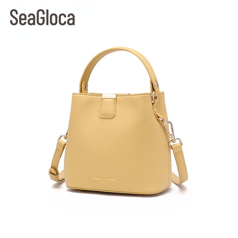 SeaGloca Women's Bag Portable Bucket Shoulder Messenger Wild Retro