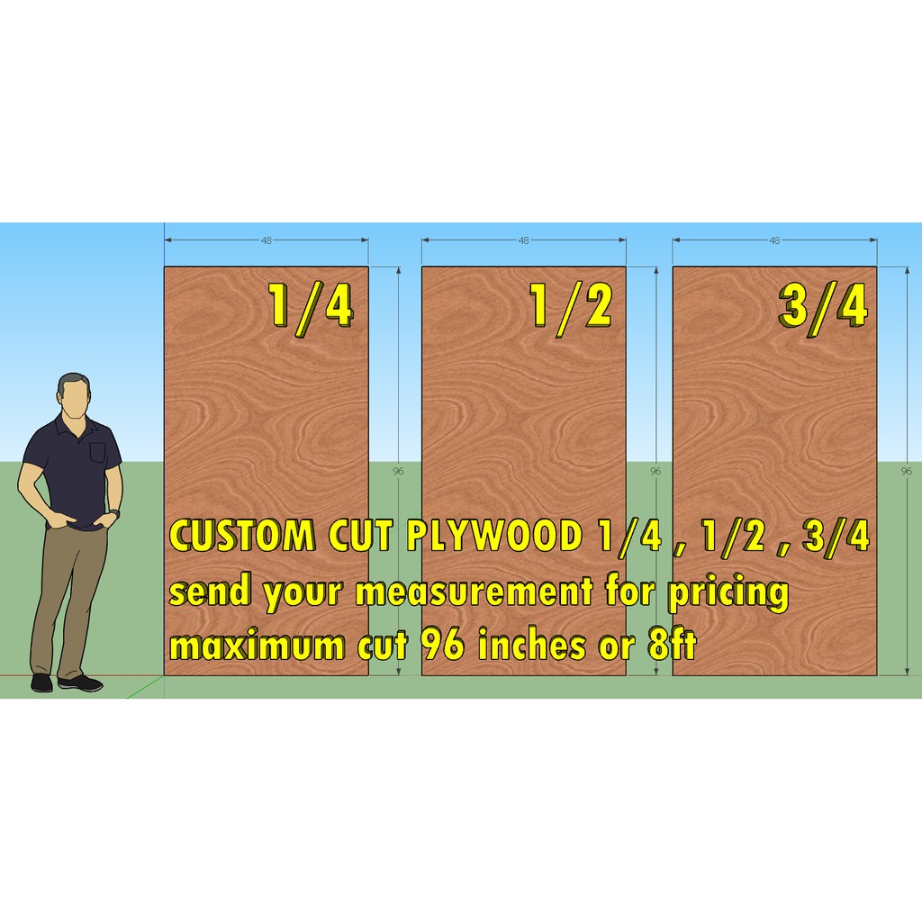 CUSTOM CUT SIZE PLYWOOD PLY BOARD 1/4, 1/2 , 3/4 Shopee Philippines