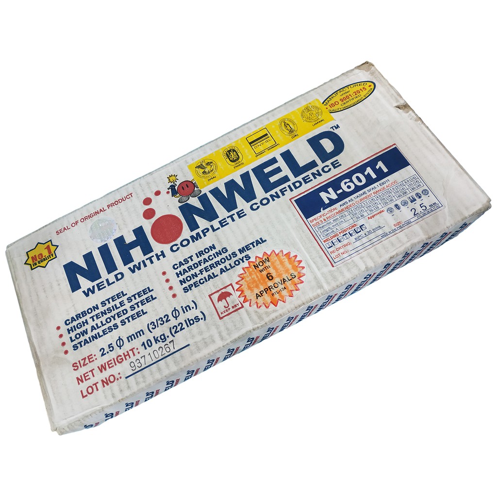 Nihonweld welding rod 6011 ( 3/32” ) 2.5mm SPECIAL ( TINGI 1 KILO ONLY