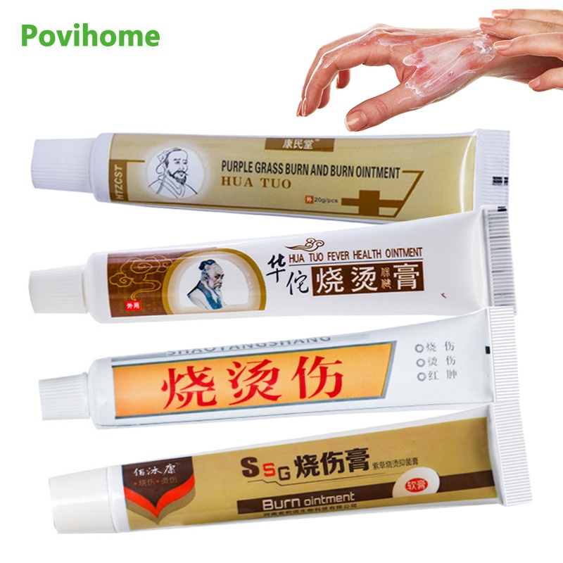 4 Types Burn Treatment Ointment Analgesic Cream Burning Pain Relief