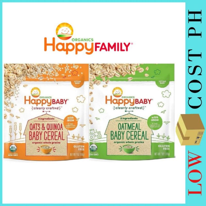 Happy Family Organics, Clearly Crafted, Oats & Quinoa Baby Cereal