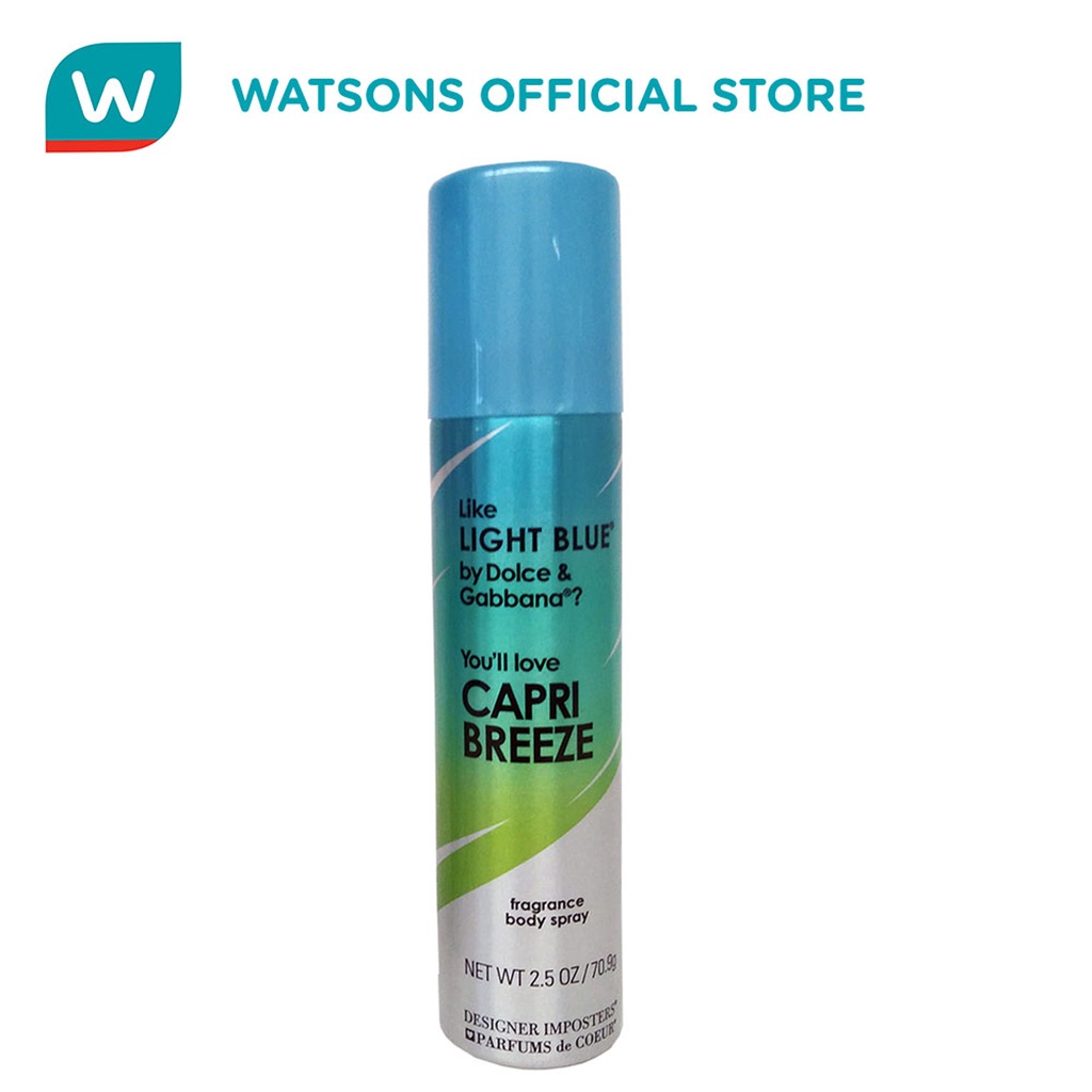 Like LIGHT BLUE by Dolce & Gabbana? You'll love CAPRI BREEZE Fragrance