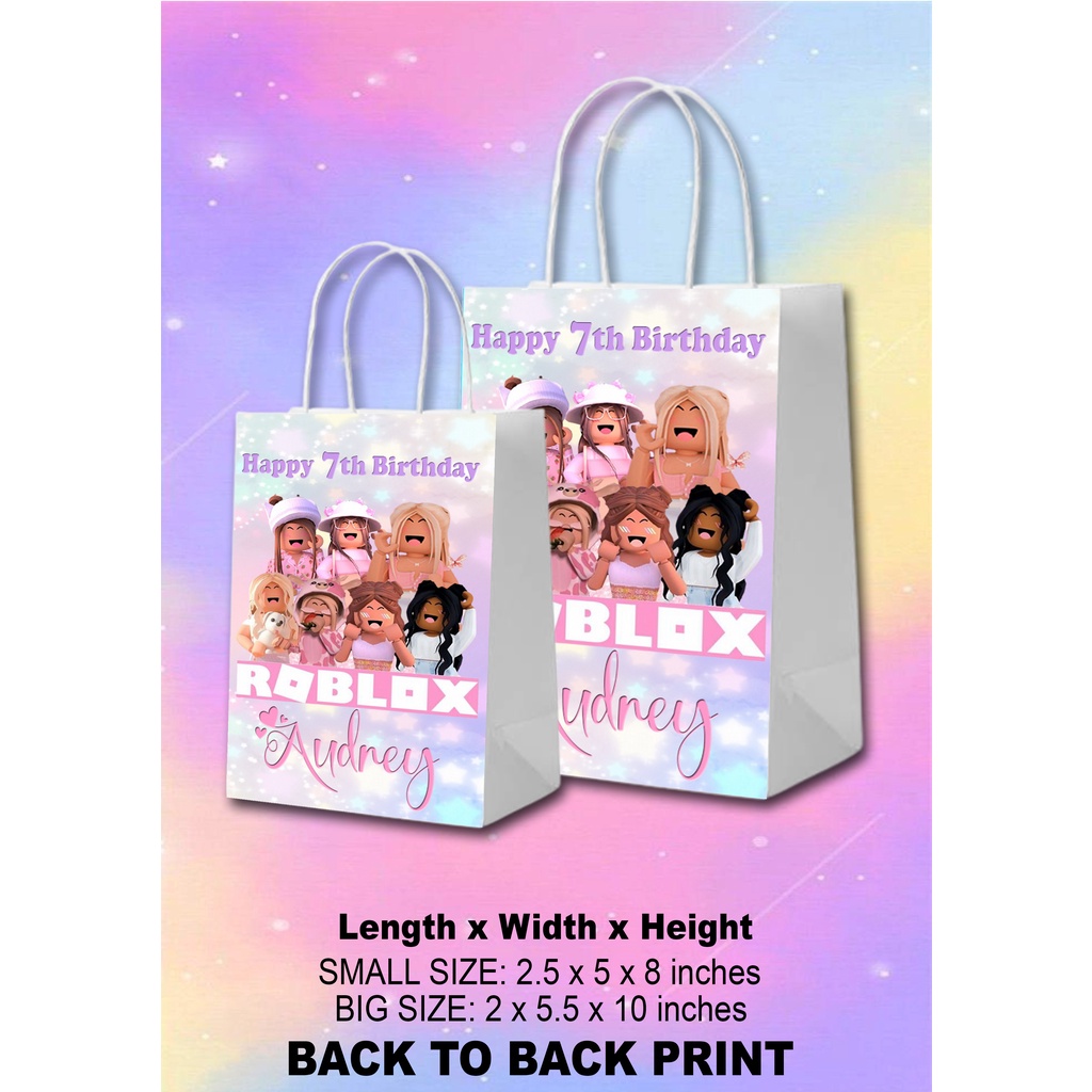 roblox customized lootbags/paperbag (10 pcs per pack) Shopee Philippines