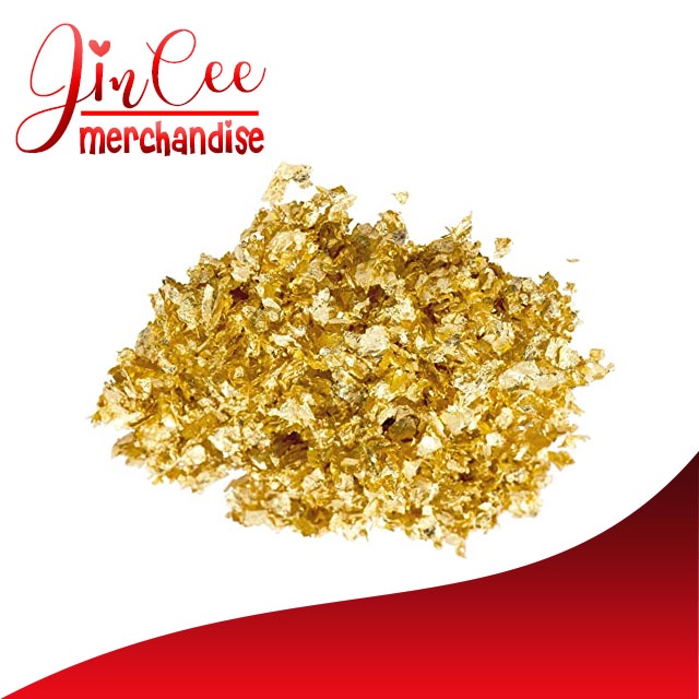 Edible Gold Flakes / Gold Leaf Flakes for Garnishing and Decoration of Food & Drinks Shopee
