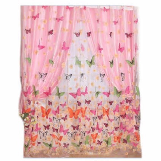 Butterfly Lace Curtain 1 pcs Shopee Philippines
