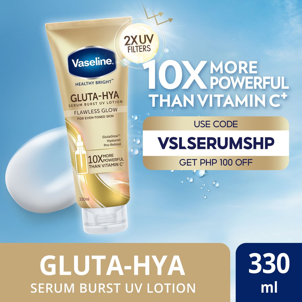 Vaseline Healthy Bright Gluta Hya Serum Burst Flawless Glow 330ml