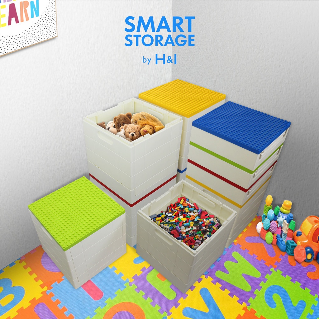 FTSBL25 Smart Storage by H&I Foldable Toy Storage Box With Lid (25