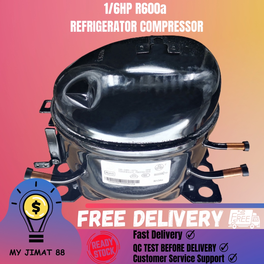 {FULL COPPER COIL} FRIDGE COMPRESSOR 1/6 R600a Refrigerator Compressor