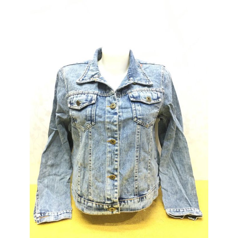TATTERED DENIM JACKET BUTTONS LADIES Shopee Philippines