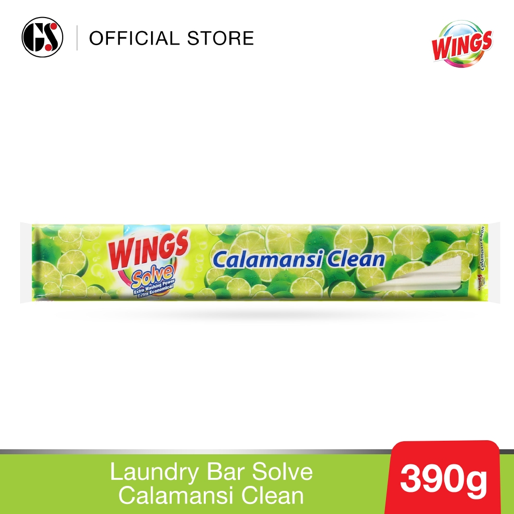 Wings Solve Calamansi Clean Laundry Bar Detergent 390g Shopee Philippines