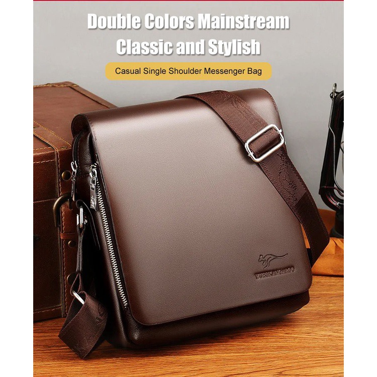 Men's business casual bag Men's messenger bag imitation leather