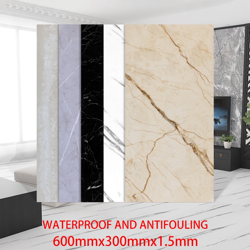 60cm x 30cm Floor Sticker Vinyl Marble PVC Selfadhesive Waterproof
