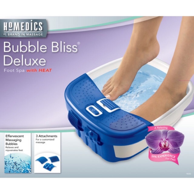 HOMEDICS Bubble Bliss Deluxe Foot spa Massager Footspa recovery relax