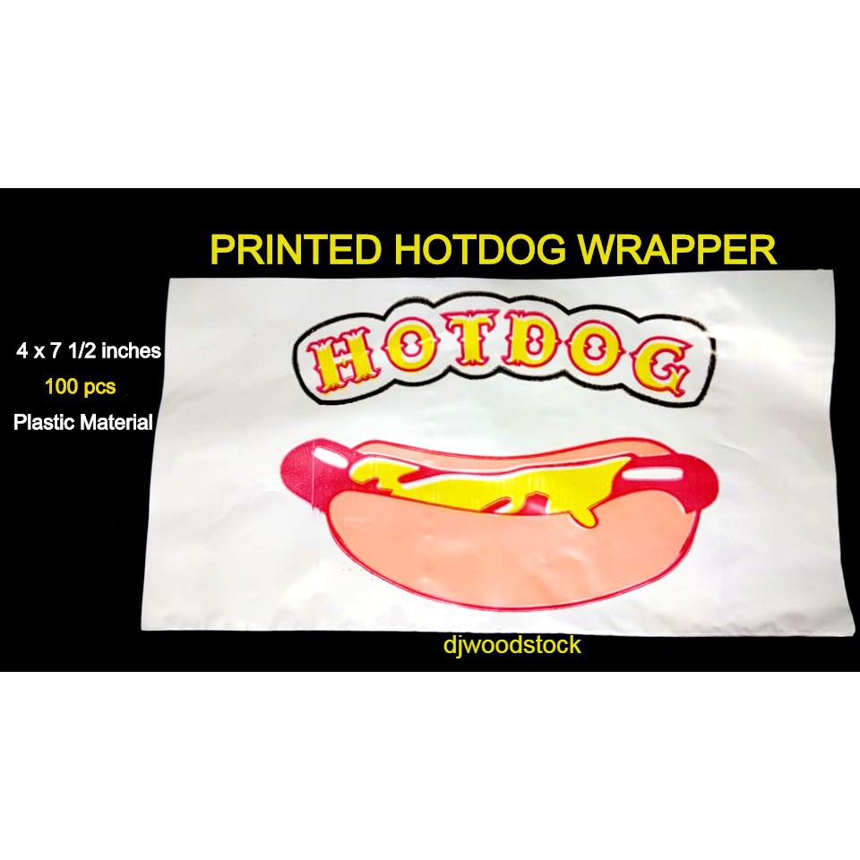 PRINTED HOTDOG WRAPPER, 100 pcs, size 4 x 7 1/2 inches Shopee Philippines
