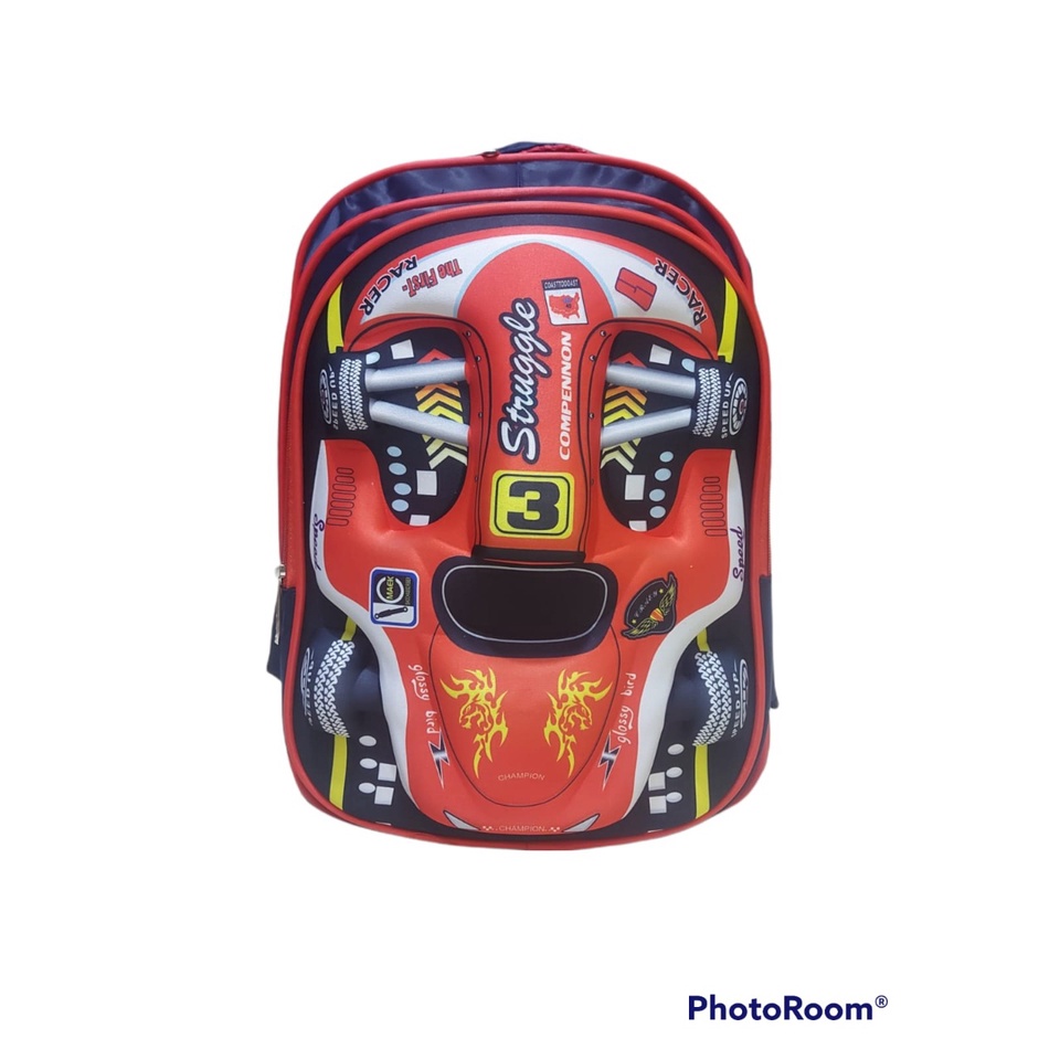 Tamiya Car Embossed School Bag Child Backpack Sd Bag Boys' Bags Car Bag Shopee Philippines