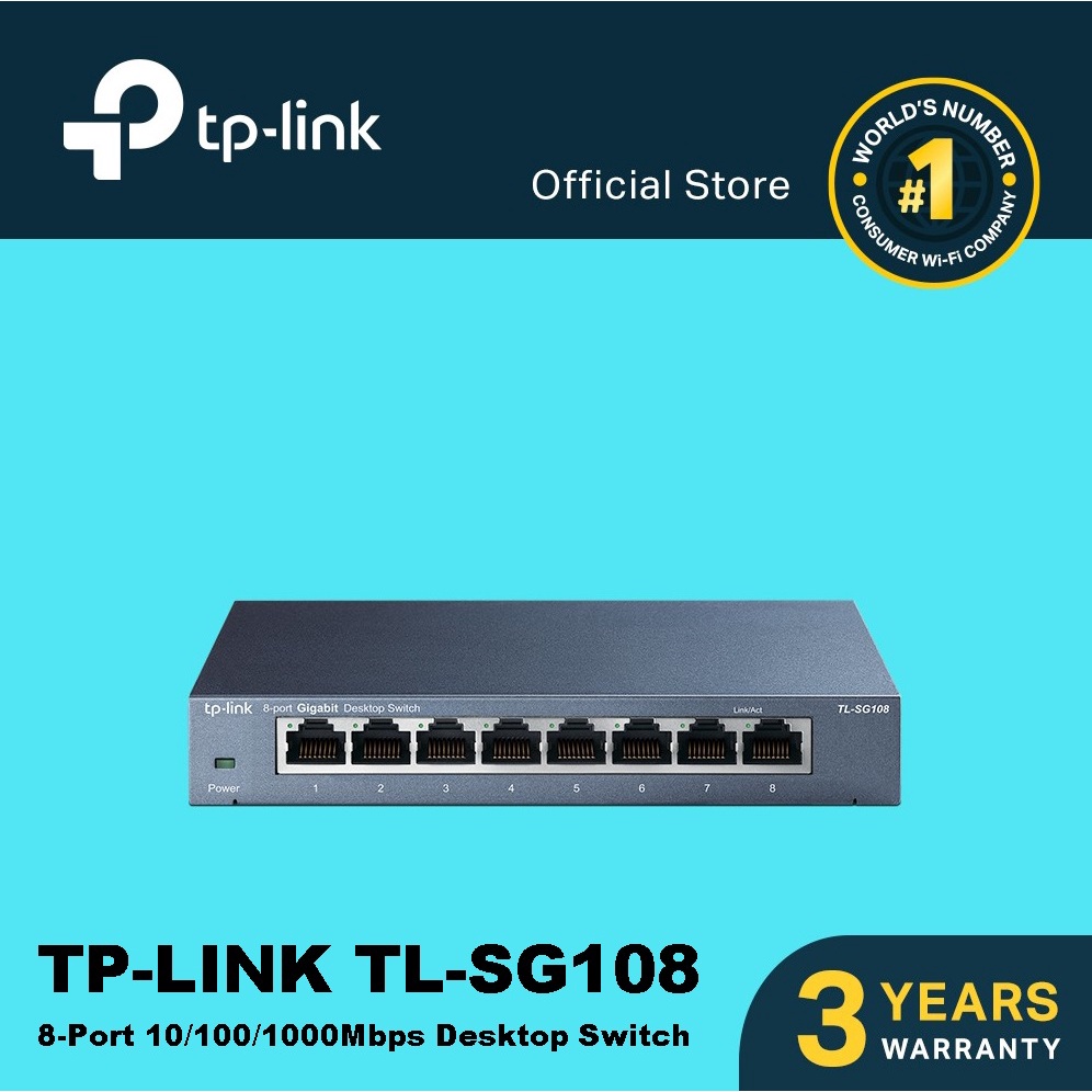 TPLINK TLSG108 8Port 10/100/1000Mbps Desktop Switch Shopee Philippines