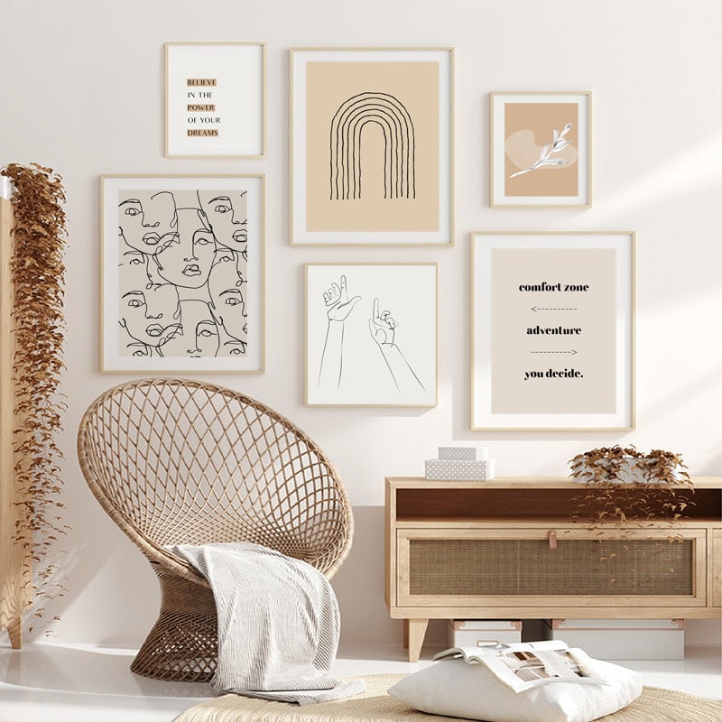 Gallery Wall Art Canvas Neutral Fine Art Prints Abstract