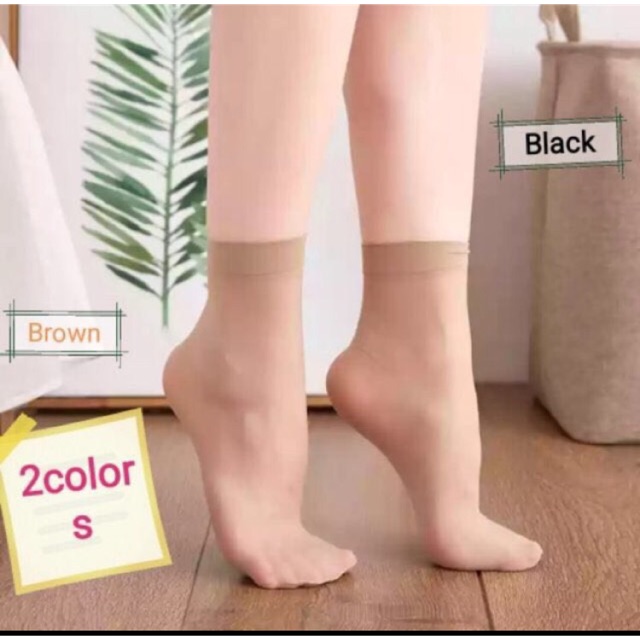 12pairs ankle stockings black brown women ladies ultrathin Shopee