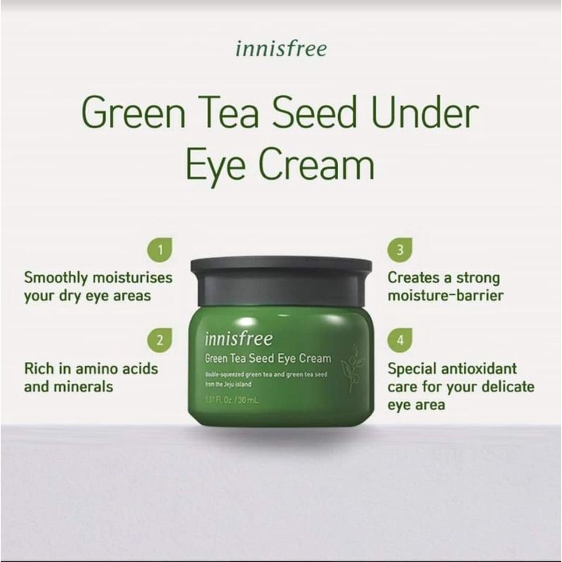 INNISFREE GREEN TEA SEED EYE CREAM 1ML x 5PCS SACHET PROMO PACK Shopee Philippines