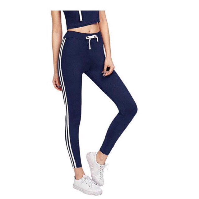 Two stripe pure cotton sexy track/ jogger pants/good quality Shopee