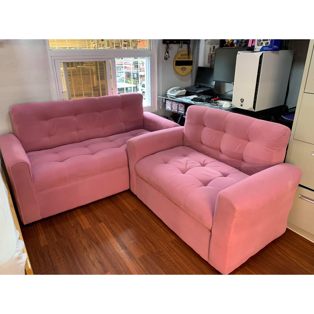 ERIKA LOVE SOFA 3 SEATER AND 2 SEATER PINK FABRIC(FREE DELIVERY AROUND