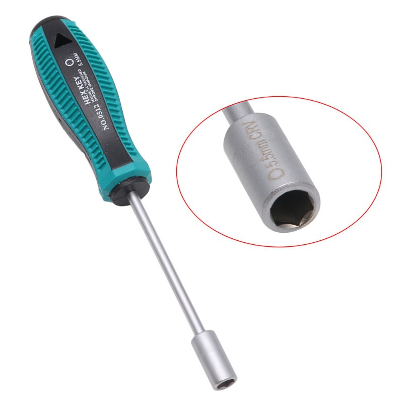 Metal Socket Driver Wrench Screwdriver Hex Nut Key Nutdriver Hand Tool