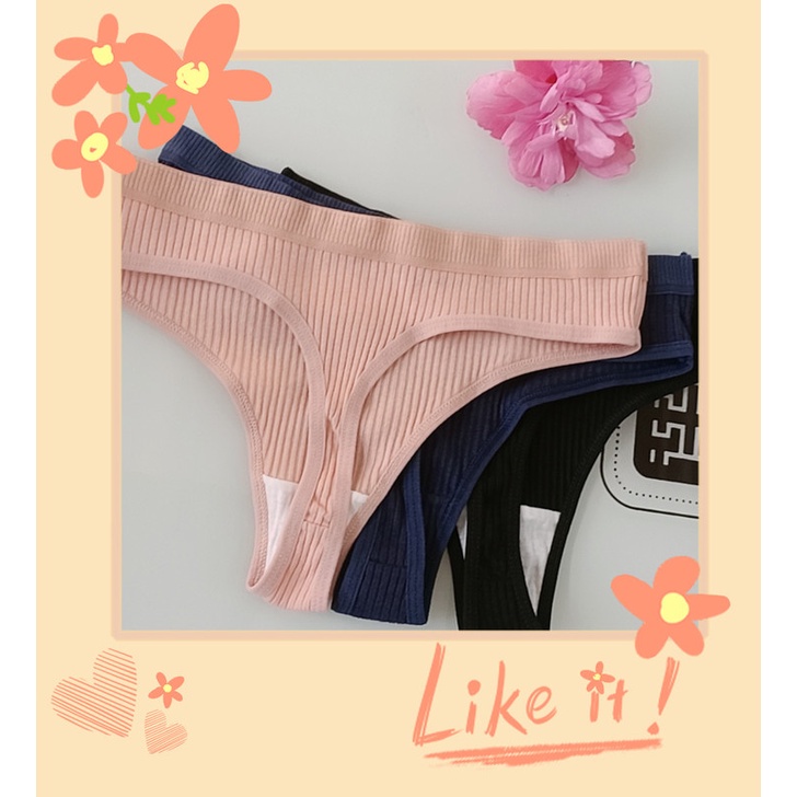 Women's Cotton Underwear Gstring Thong Sexy Panties Female Underpants