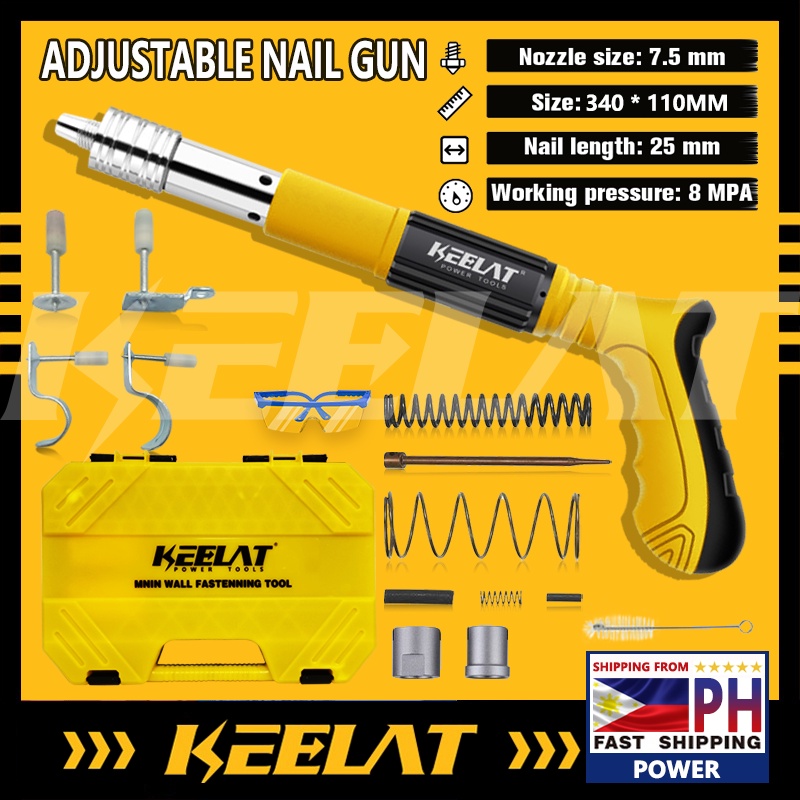 KEELAT Manual Steel Nails Gun Rivet Tufting Nail Concrete Wall