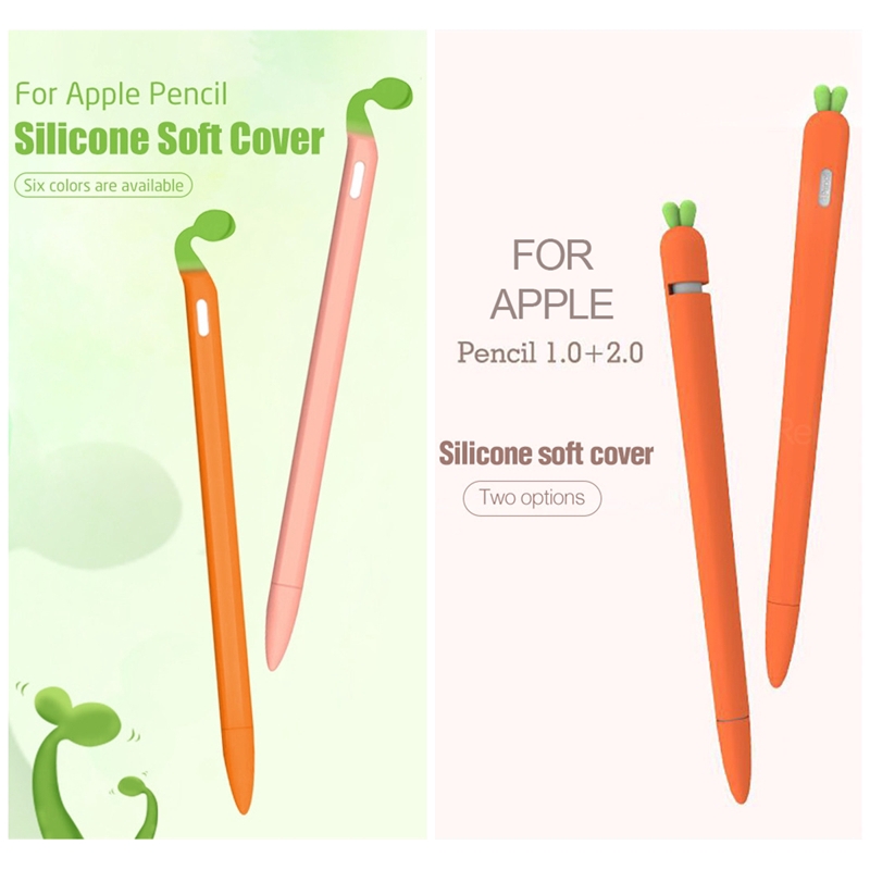 Cute Carrot Silicone Soft Case For Apple Pencil 1 2 Case Compatible For