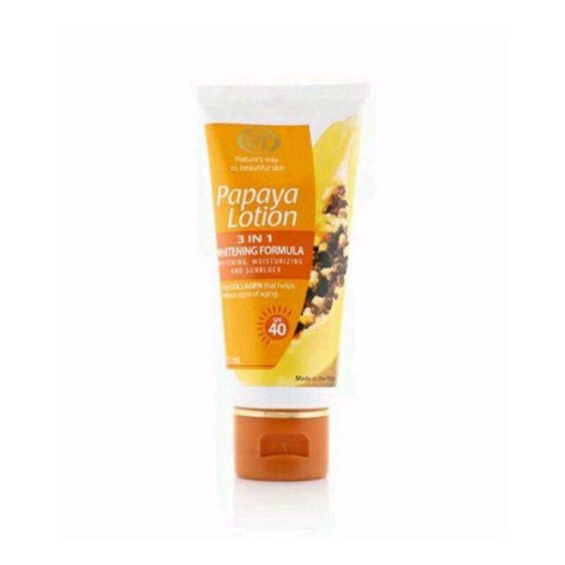 AUTHENTIC GT PAPAYA LOTION WITH SPF 40 40ml Shopee Philippines