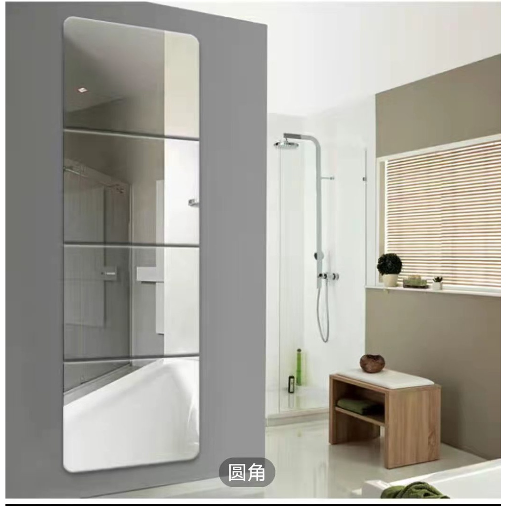 Fulllength mirror frameless floortoceiling mirror fitting mirror