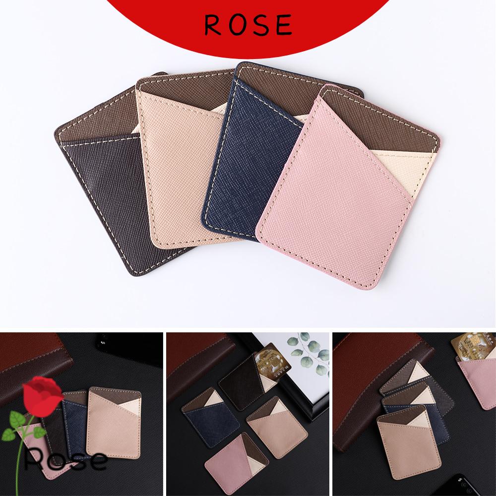 ROSE New Cellphone Pocket Elastic ID Credit Card Holder Credit Card Holder Adhesive Sticker