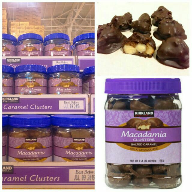 Kirkland Signature Macadamia Milk Chocolate Salted Caramel Clusters 90
