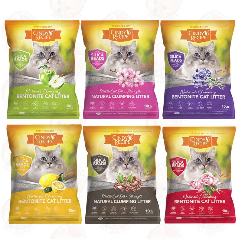 Cindy's Recipe Natural Clumping Bentonite Cat Litter / Cat Sand 10L Shopee Philippines