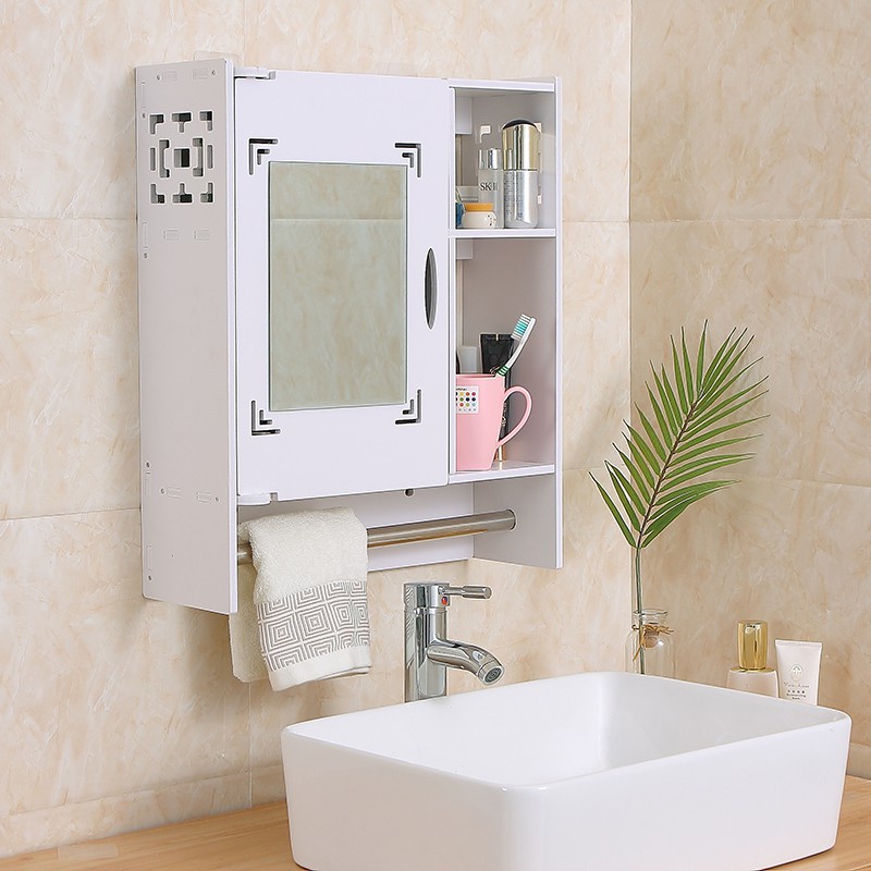 Nopunch toilet mirror bathroom dormitory wallmounted wall