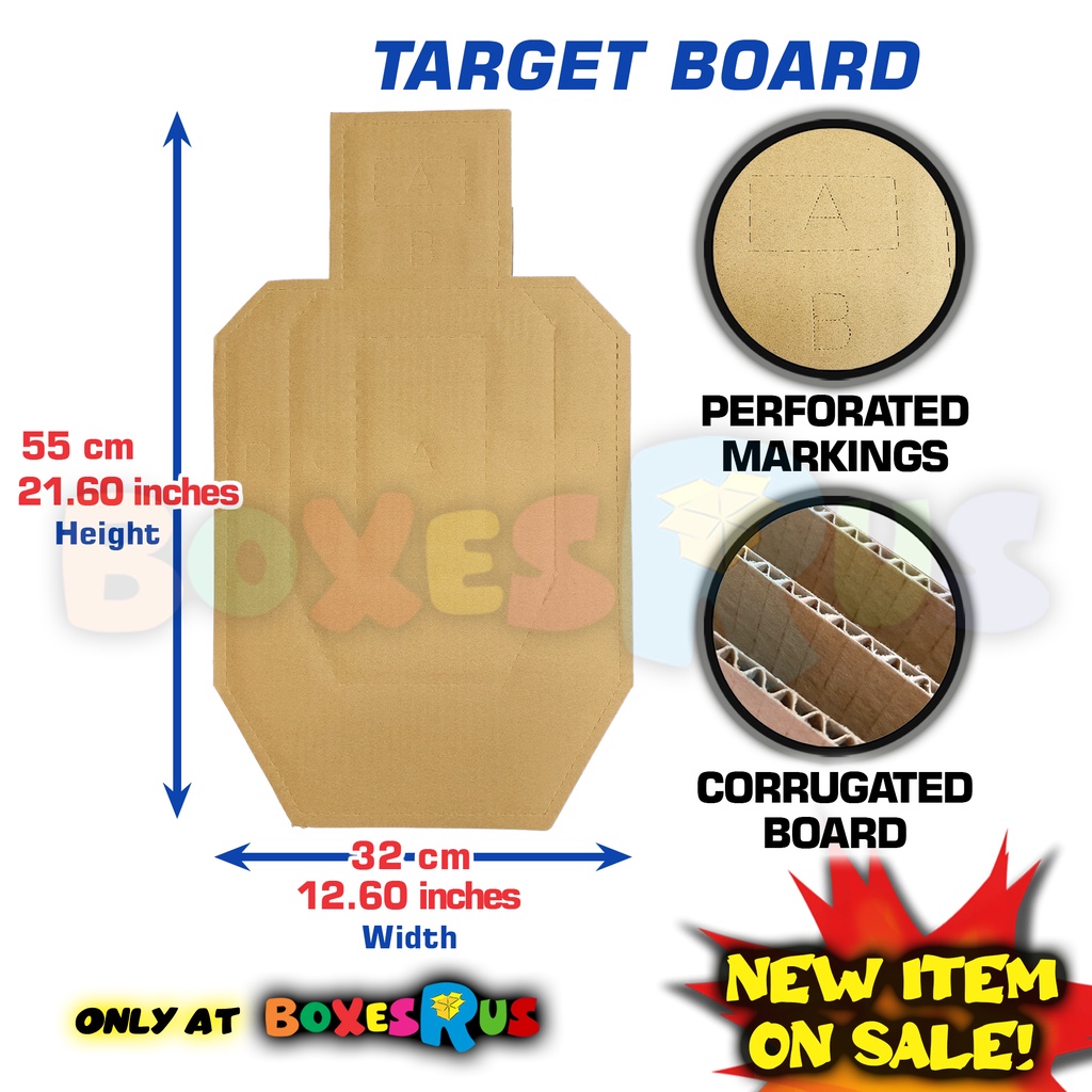 Target Board USPA board For Shooting Corrugated Cardboard by Boxes R Us